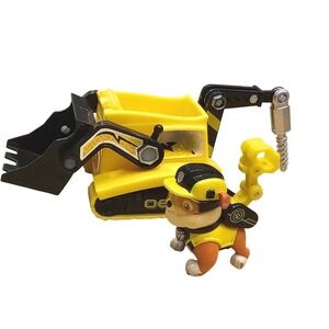 Paw Patrol Rubble Construction Truck with Action Figure Toy Yellow